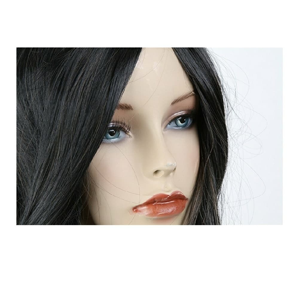 Long Two Tone Black and Brown Ombre Wig - Thumbnail 4