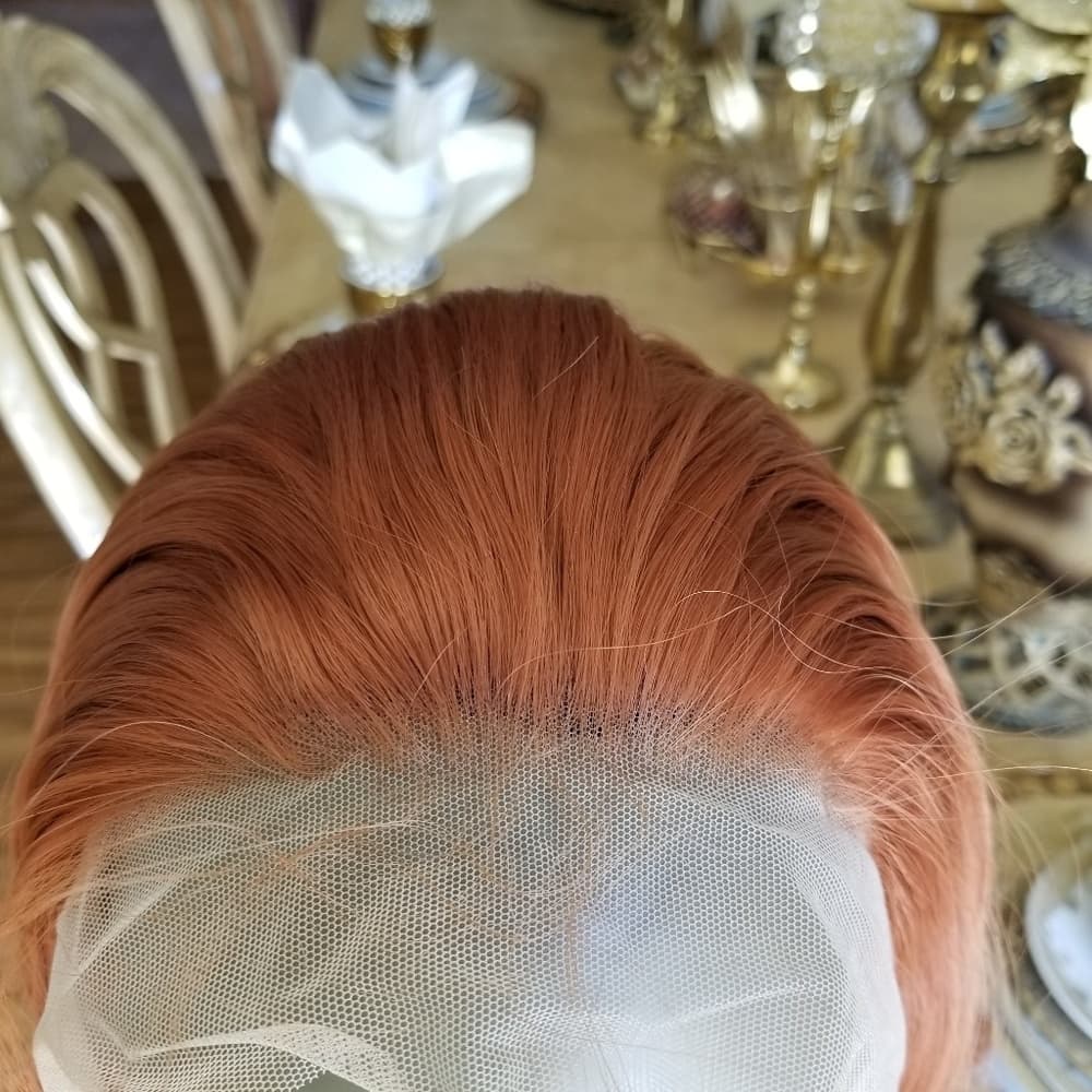 Copper Red Lace Front Wig - Thumbnail 4