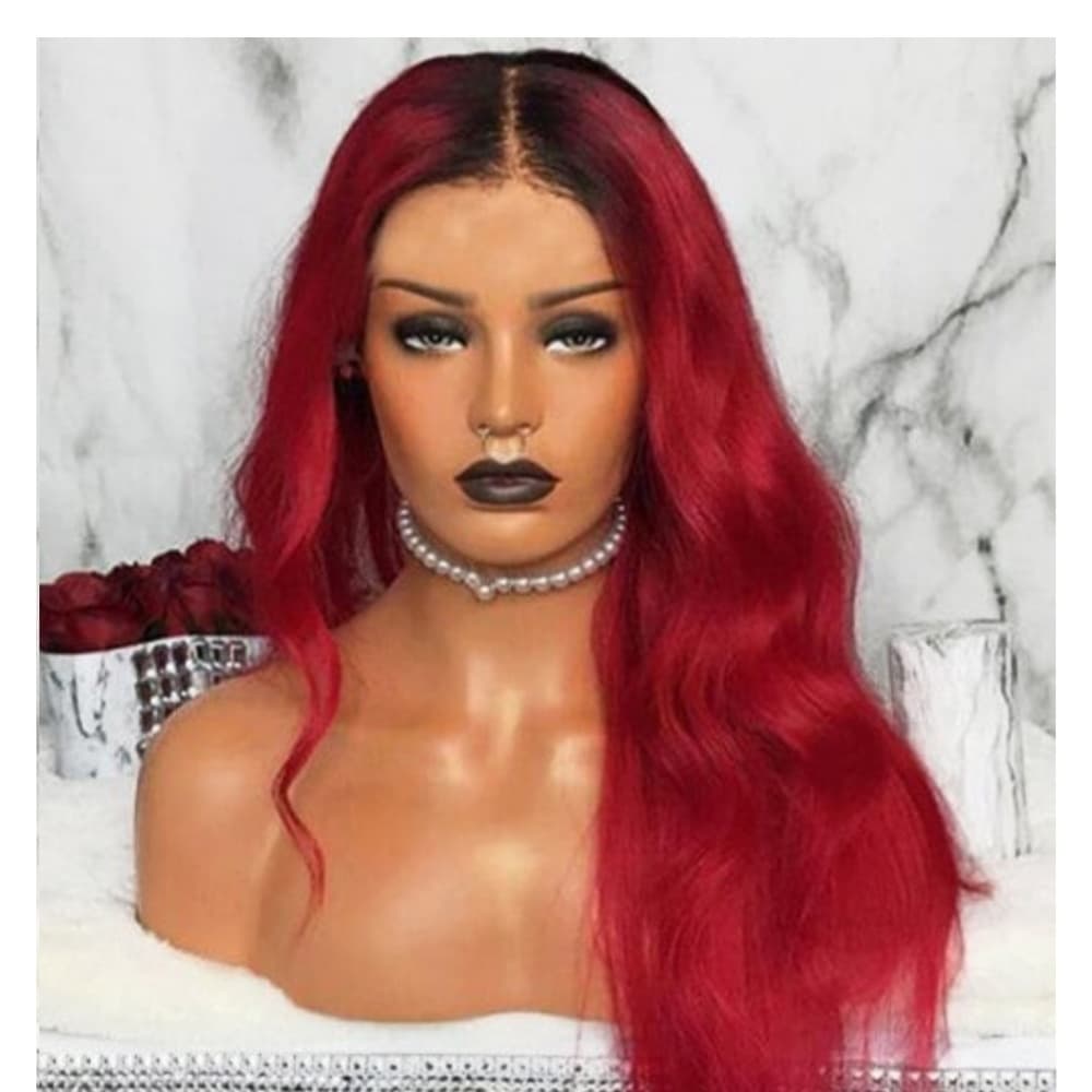 Red Ombre Lace Front Wig - Thumbnail 2