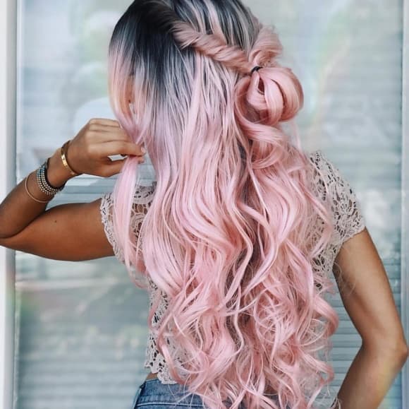 Ombre Pink Beauty Lace Front Wig - Thumbnail 9