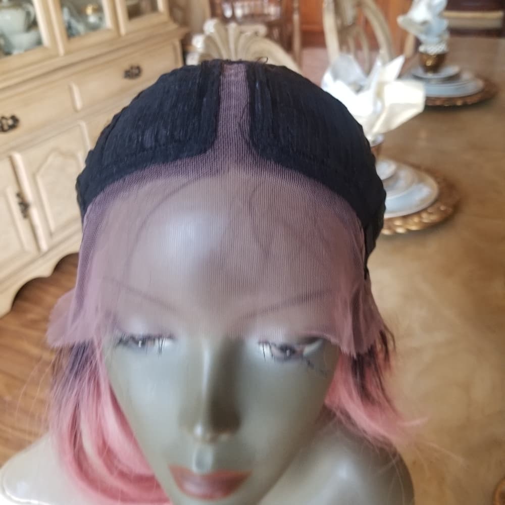 Ombre Pink Beauty Lace Front Wig - Thumbnail 3