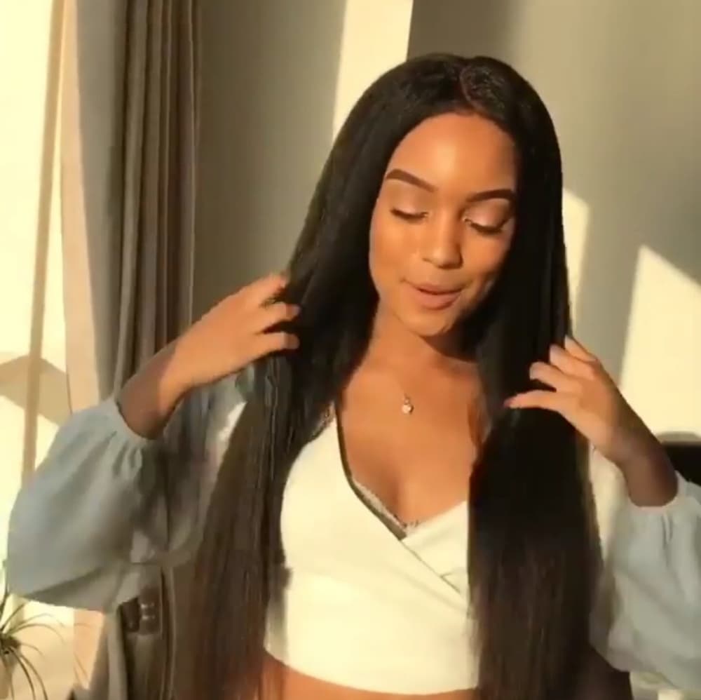 Kinky Yaki Lace Front Wig 24-26 inches!! - Thumbnail 4