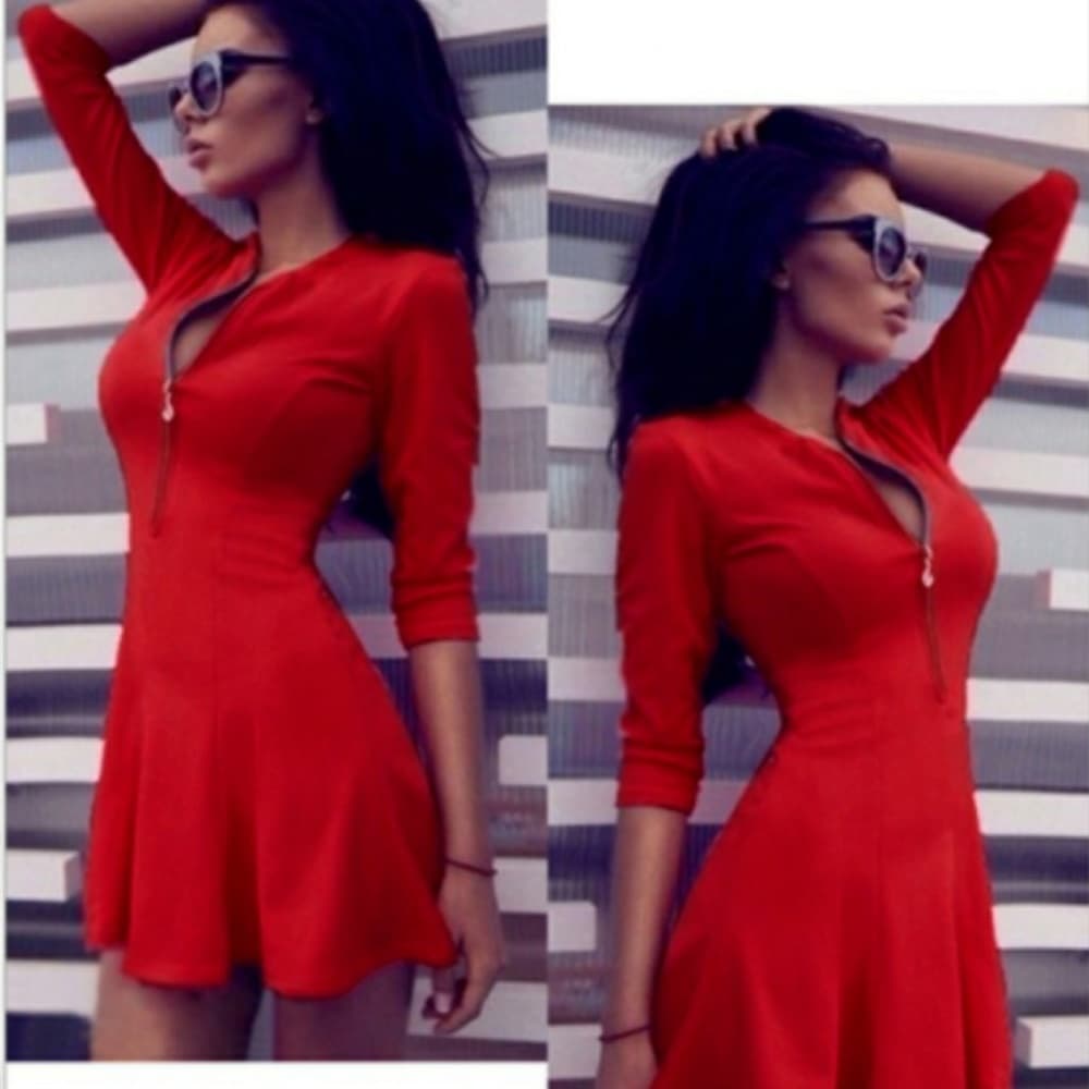 Sexy Mini Casual Dress - Thumbnail 2