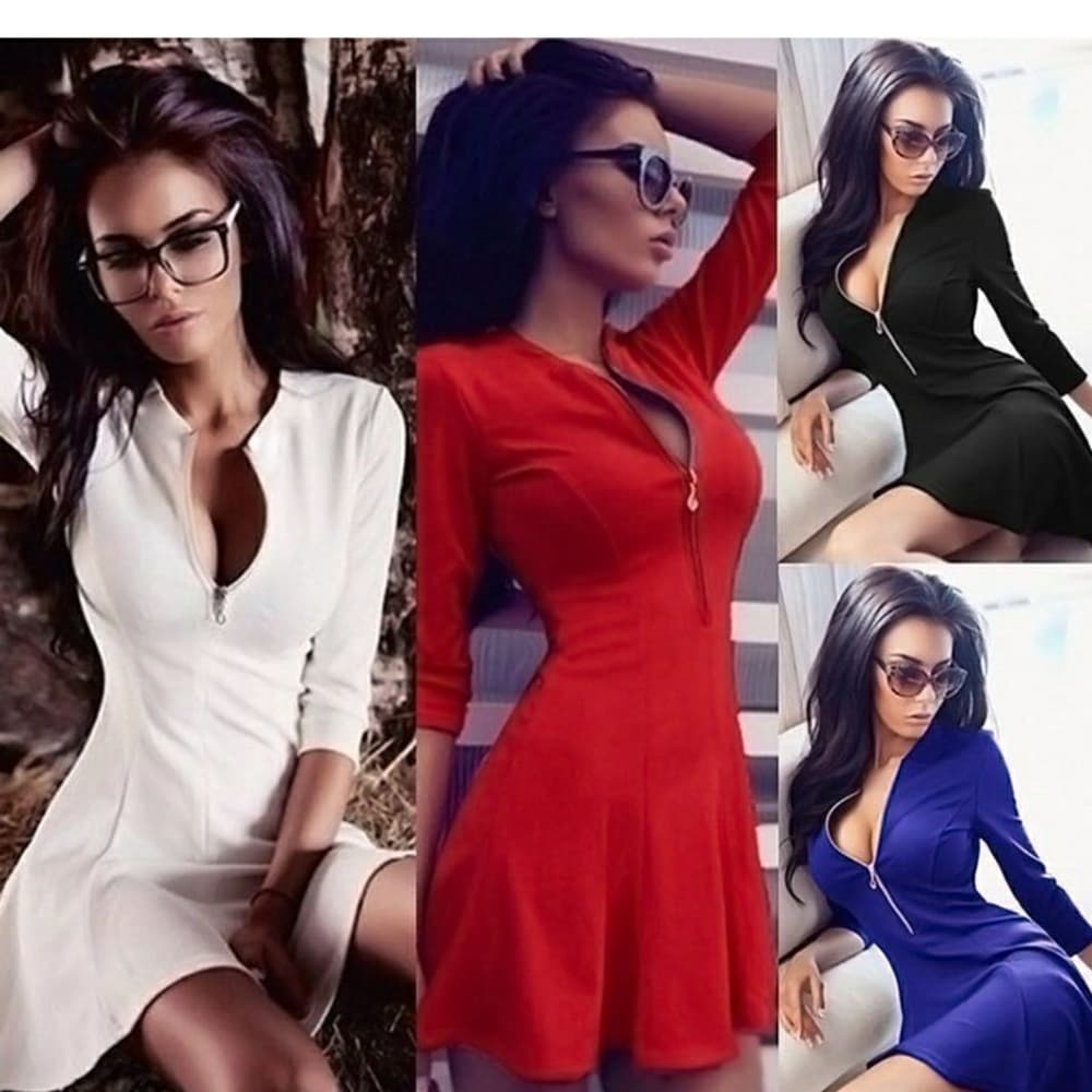 Sexy Mini Casual Dress - Thumbnail 4