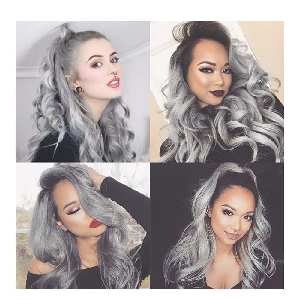 Gray Full Head clip in Extension - Thumbnail 2