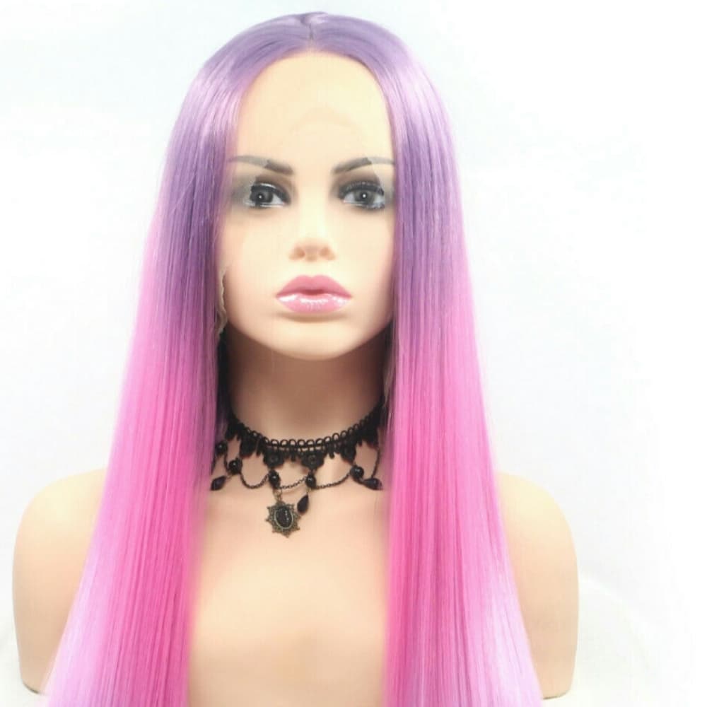 Purple Pink Beauty Lace Front Wig - Thumbnail 3