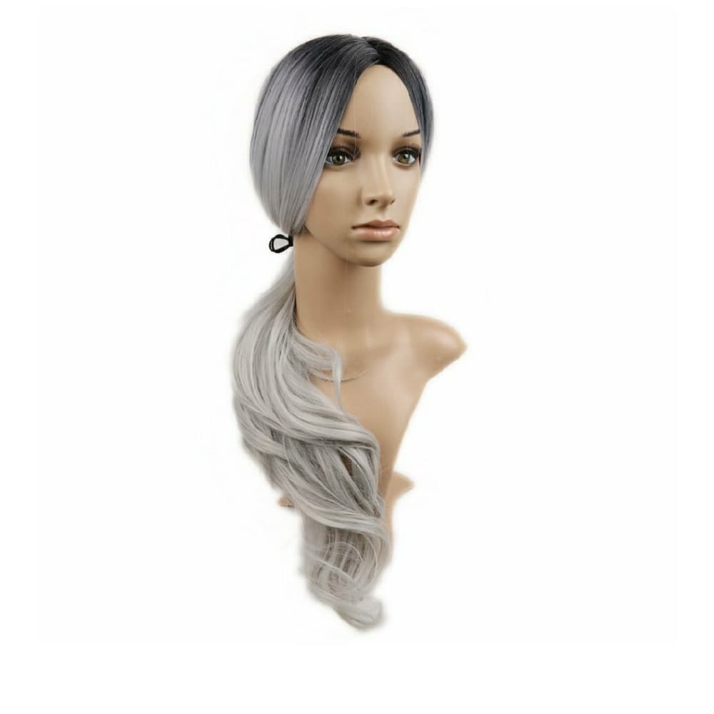Ombre Gray Beauty Wig 22-24 inches - Thumbnail 4