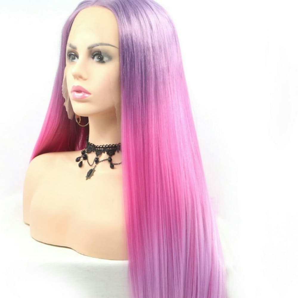 Purple Pink Beauty Lace Front Wig - Thumbnail 4