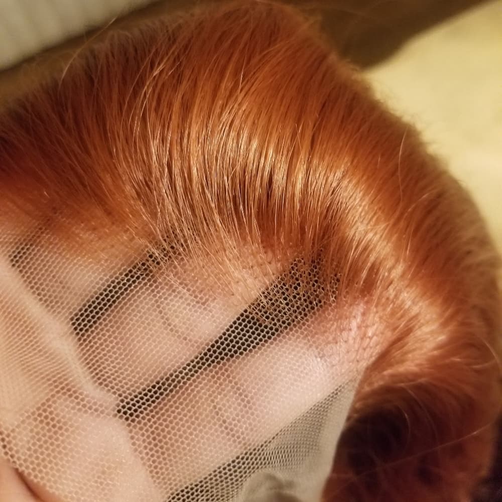 Copper Red Lace Front Wig - Thumbnail 3