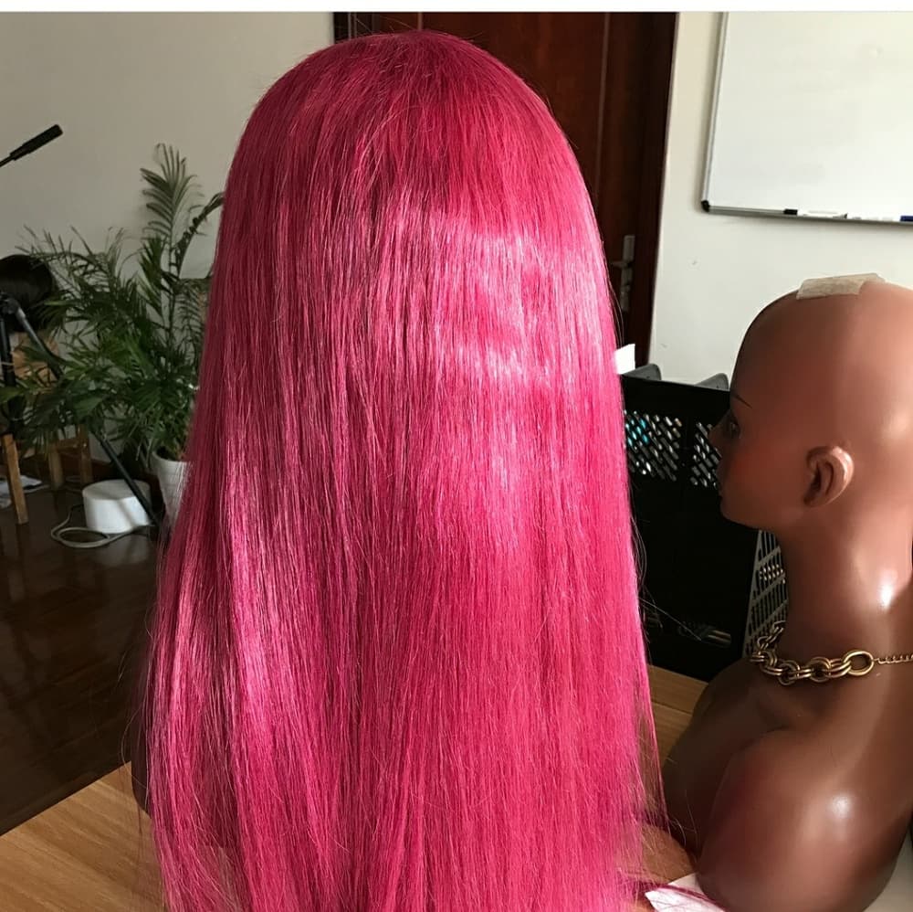 Dark Pink Beauty Lace Front Wig - Thumbnail 2