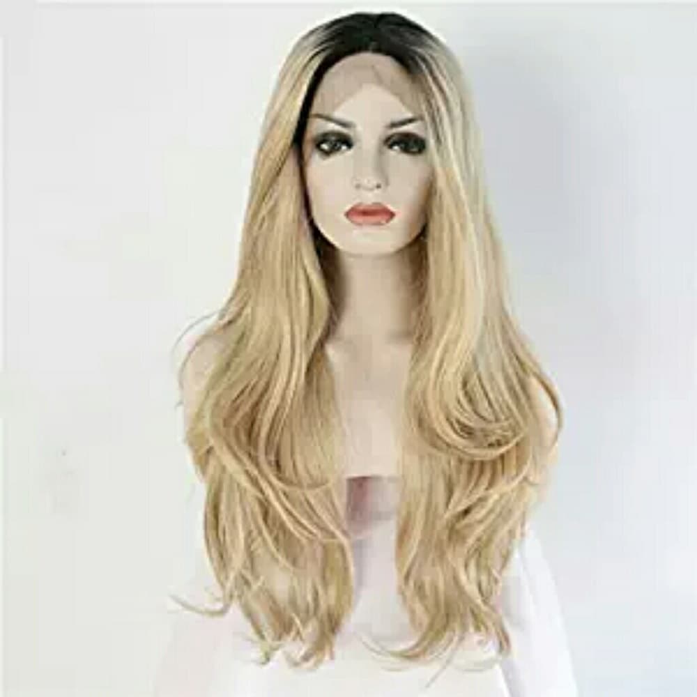 European Human Hair Blend Ombre Blonde Lace Wig
