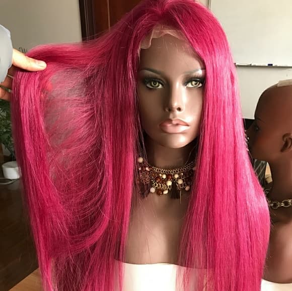 Dark Pink Beauty Lace Front Wig - Thumbnail 9