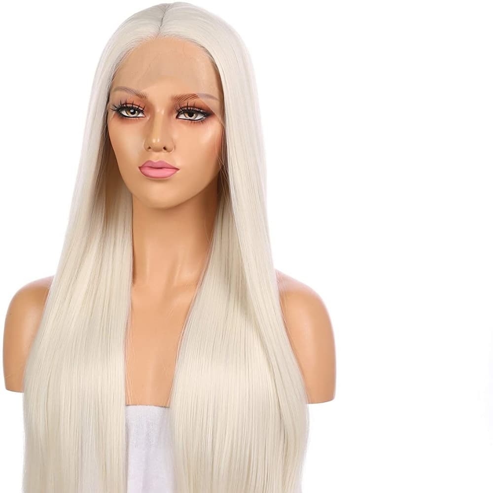 Platinum Blonde Beauty Lace Front Wig - Thumbnail 7