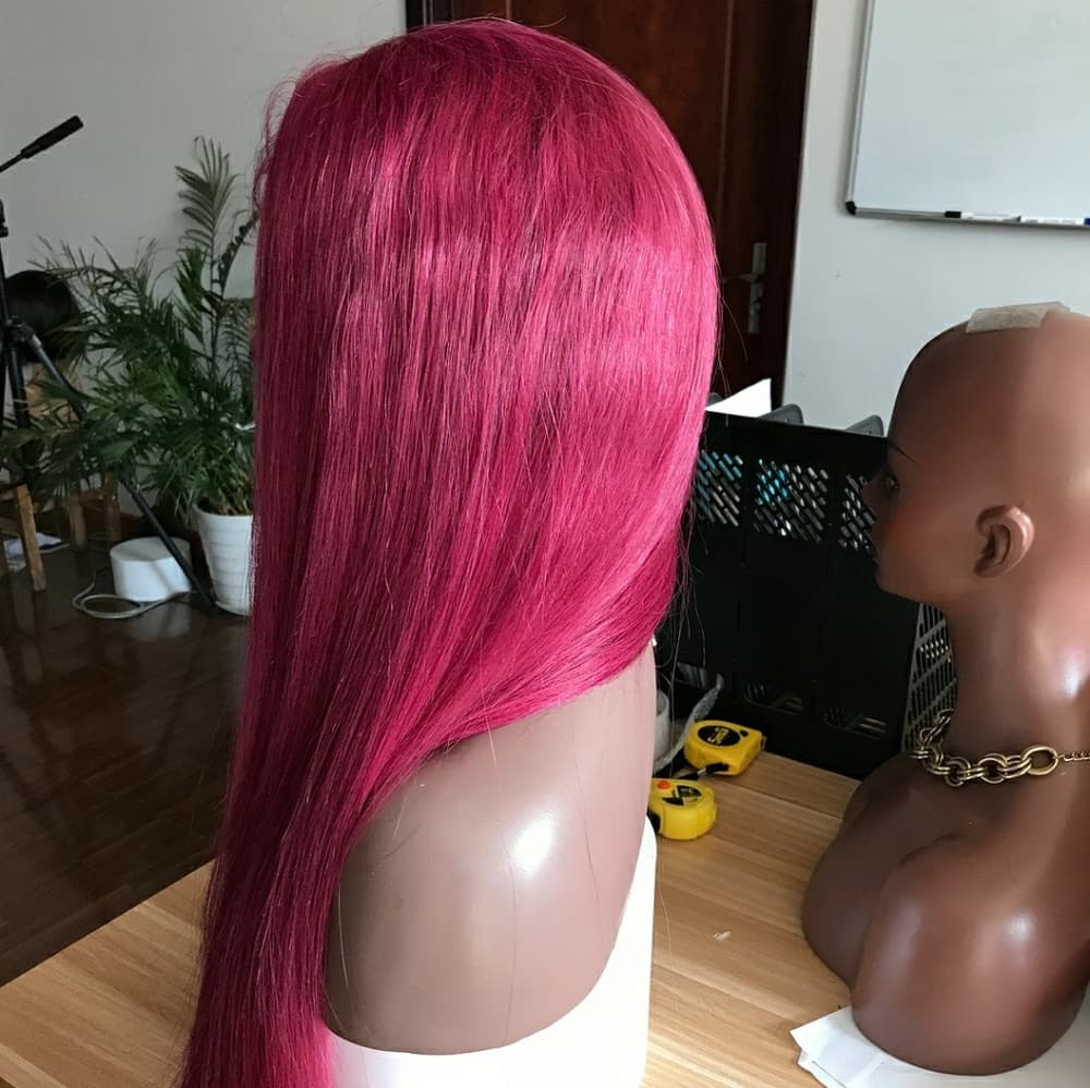 Dark Pink Beauty Lace Front Wig - Thumbnail 6