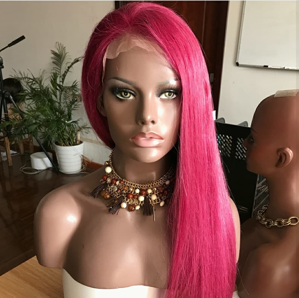 Dark Pink Beauty Lace Front Wig - Thumbnail 4