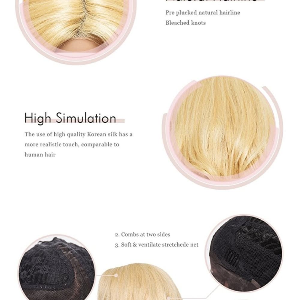 Blonde Yaki Lace Front Wig - Thumbnail 4