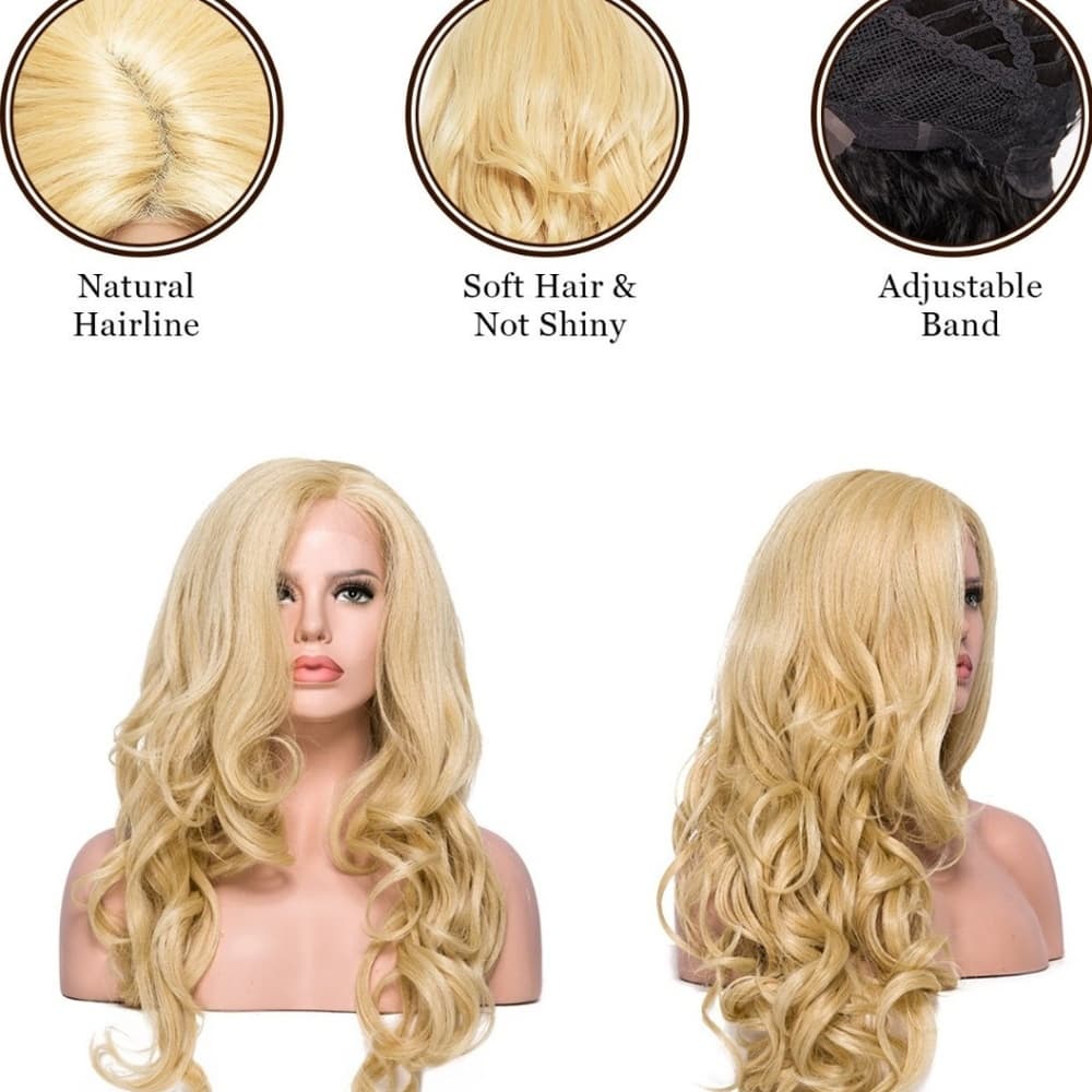 Blonde Yaki Lace Front Wig - Thumbnail 3