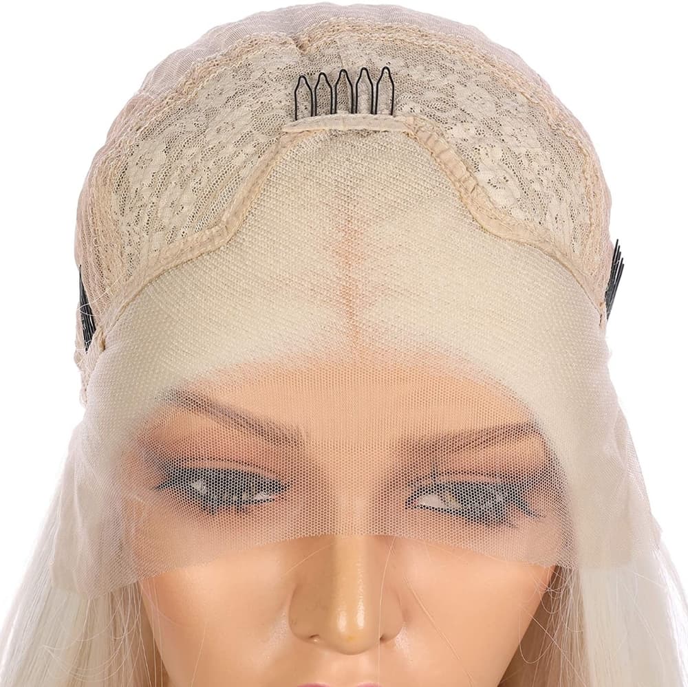 Platinum Blonde Beauty Lace Front Wig - Thumbnail 4