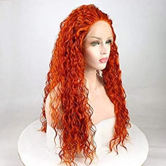 Copper Red Waterwave Lace Front Wig - Thumbnail 7