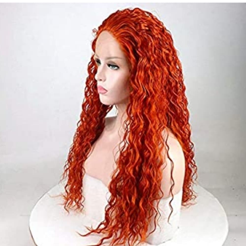 Copper Red Waterwave Lace Front Wig - Thumbnail 3