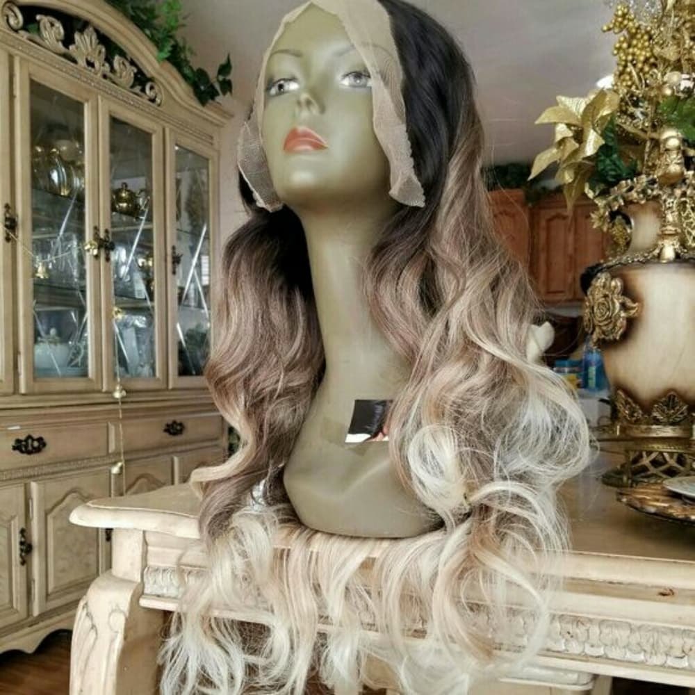 Ombre Blonde Lace Front Wig - Thumbnail 3