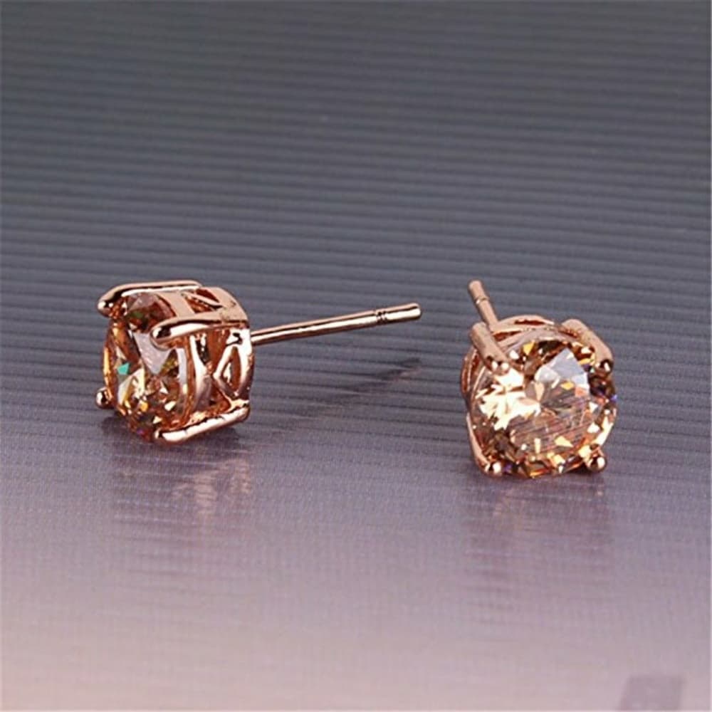 Rose Gold Beauty Earrings - Thumbnail 2