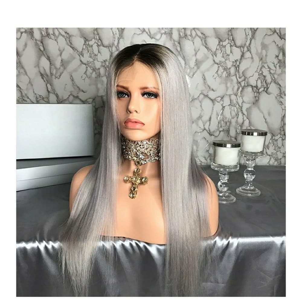 Ombre 1b/Ash Grey Virgin Remy 20-22 inches!! - Thumbnail 3