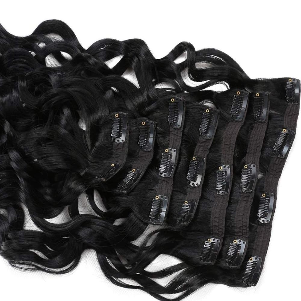 Black Bodywave Clip in Extension - Thumbnail 4