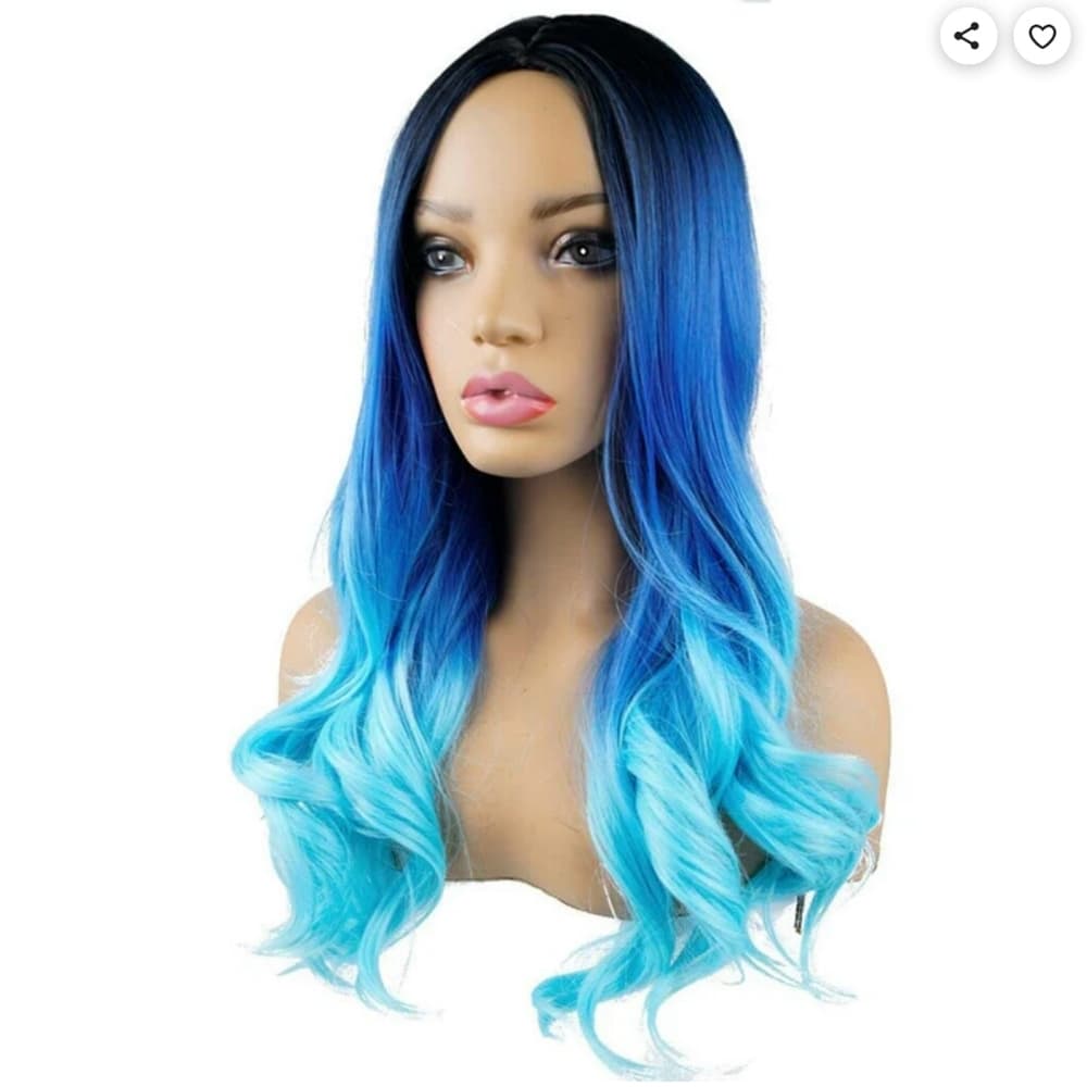 Hombre Blue Beauty Full Wig - Thumbnail 4