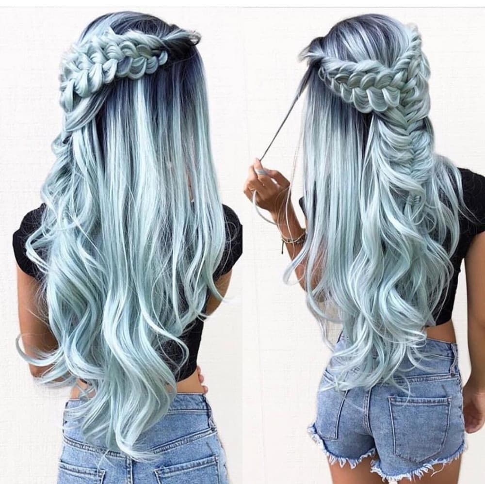 Ombre Blue Lace Wig 24-26 inches!! - Thumbnail 8