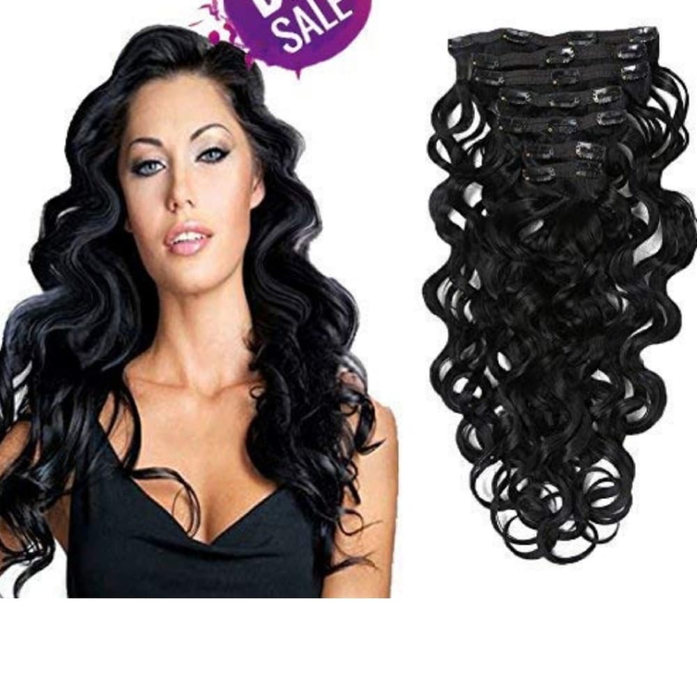 Black Bodywave Clip in Extension - Thumbnail 8