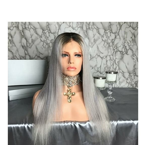Ombre 1b/Ash Grey Virgin Remy 20-22 inches!! - Thumbnail 6