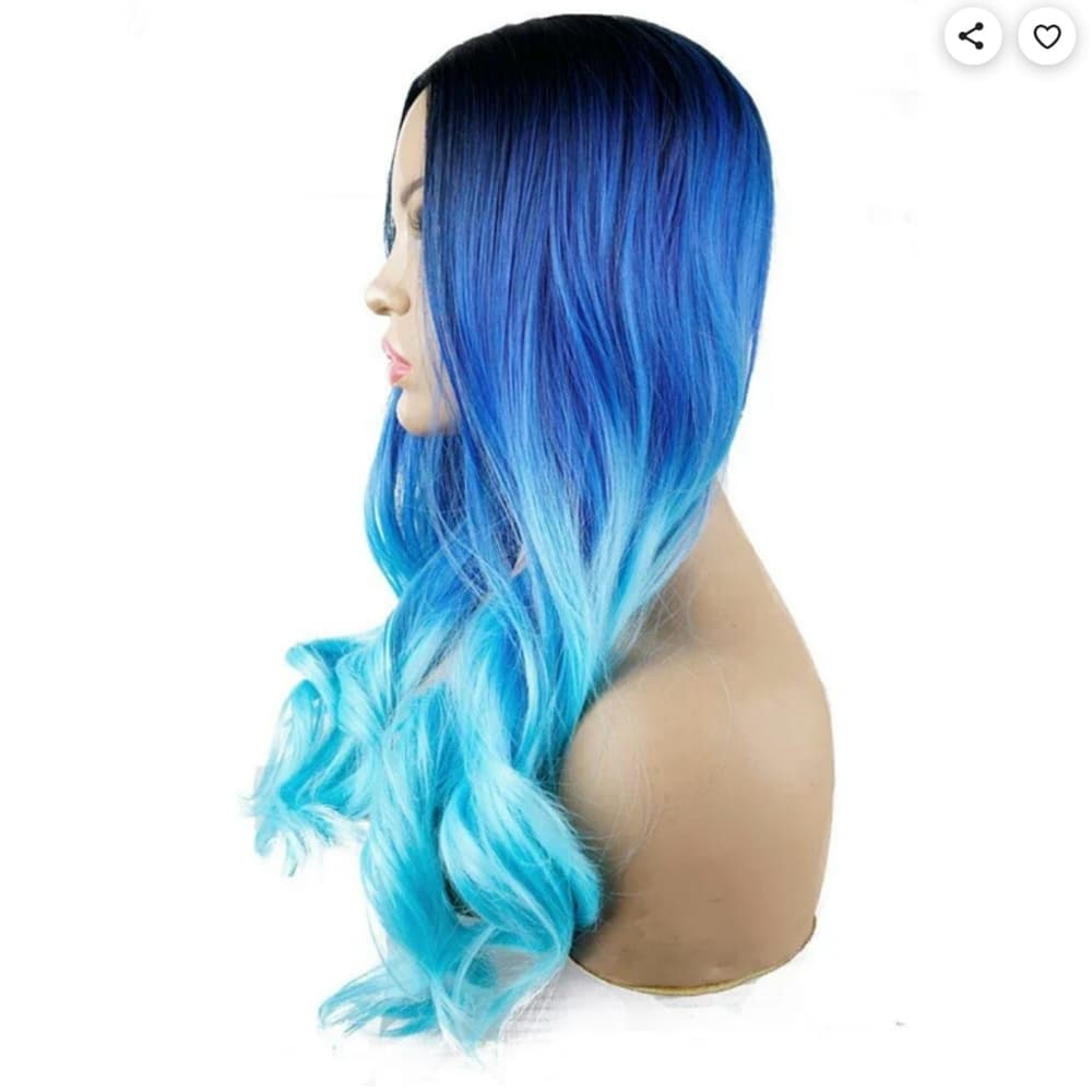 Hombre Blue Beauty Full Wig - Thumbnail 5