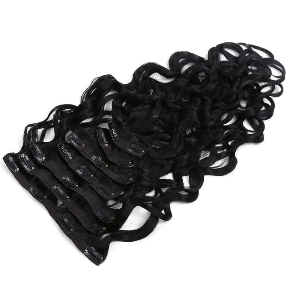 Black Bodywave Clip in Extension - Thumbnail 5