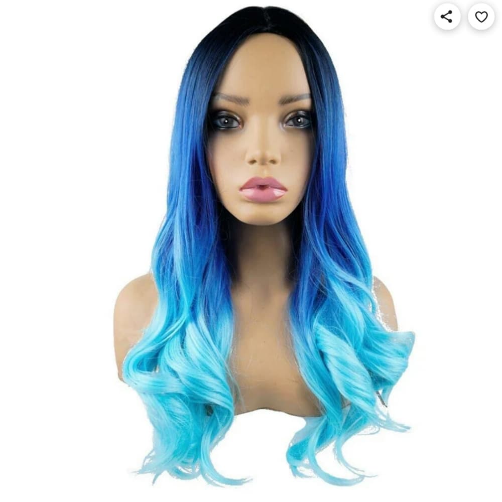 Hombre Blue Beauty Full Wig - Thumbnail 3