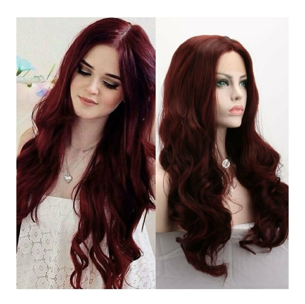 Burgundy Bodywave Beauty Lace Front Wig - Thumbnail 5