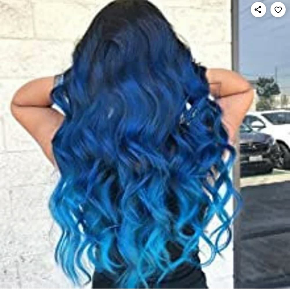 Hombre Blue Beauty Full Wig - Thumbnail 7