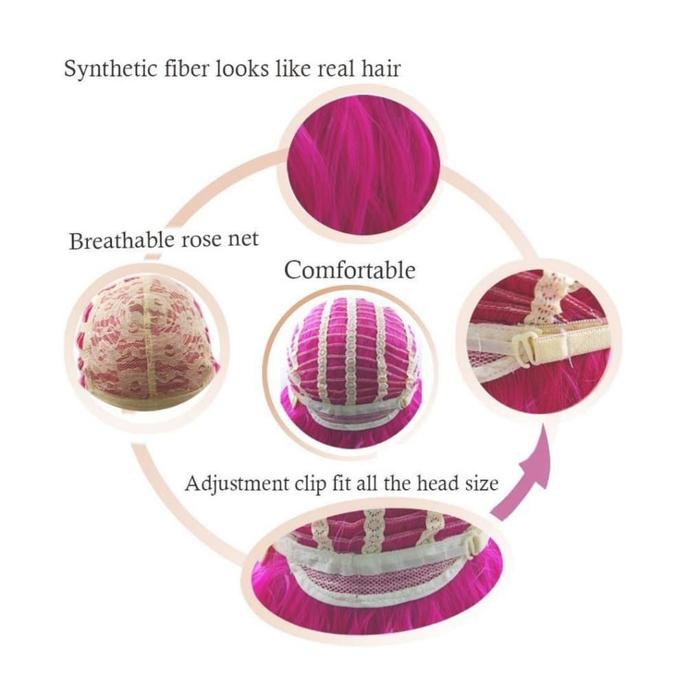 Pink Beauty Full Wig 14 inches - Thumbnail 4