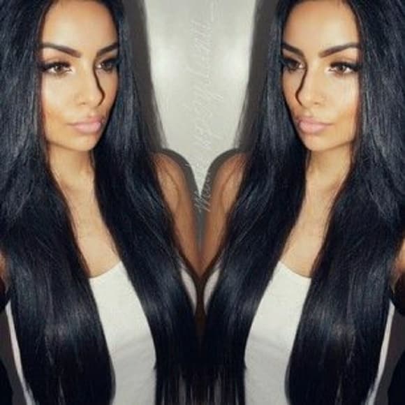 Black Virgin Hair LaceFront Wig 20-24 inches!! - Thumbnail 3