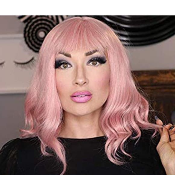 Pink Beauty Full Wig 14 inches - Thumbnail 6