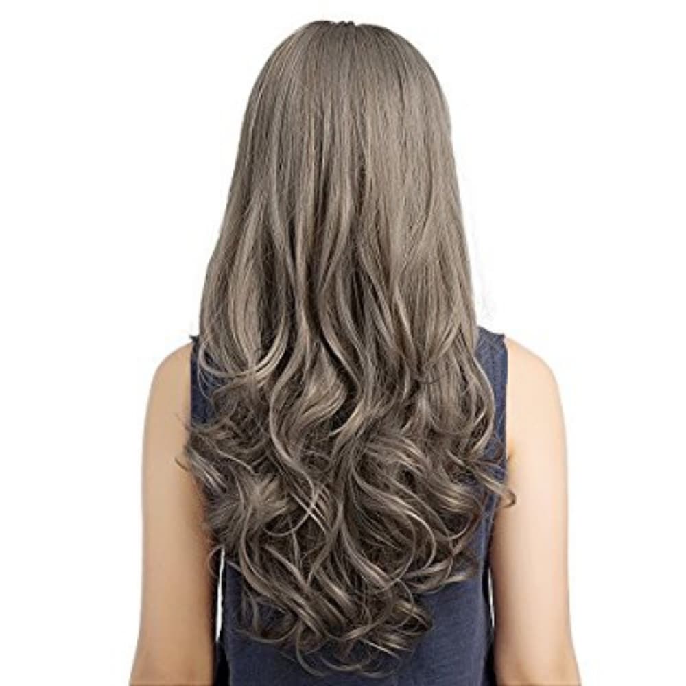 Gray Heat Resistant Wig 24-26 inches - Thumbnail 2