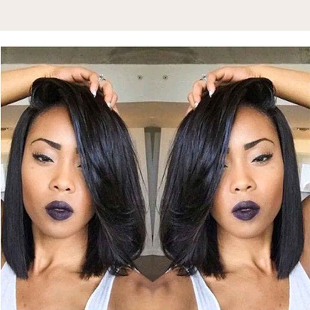 Black Bob Beauty Wig 12-14 inches - Thumbnail 6