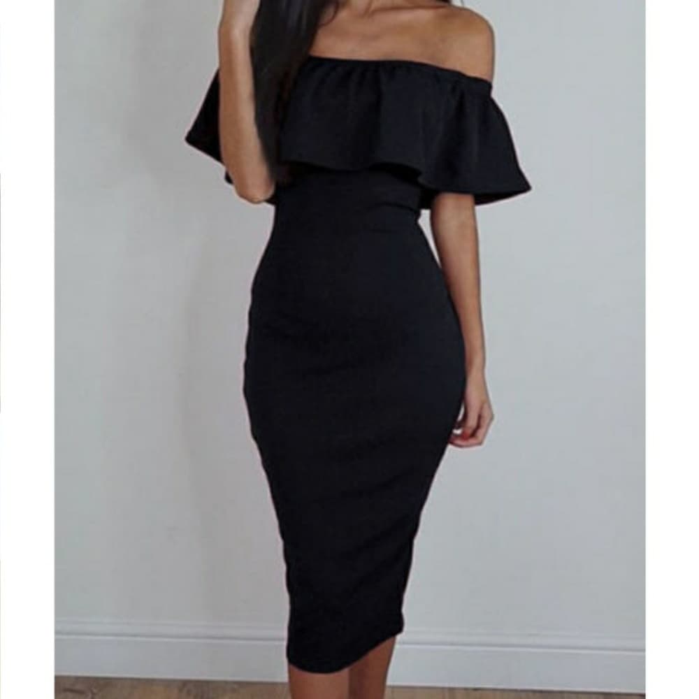 Off shoulder Beauty Dress - Thumbnail 3