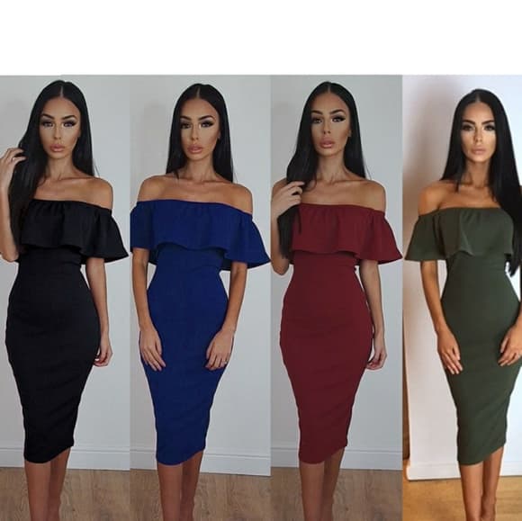 Off shoulder Beauty Dress - Thumbnail 6