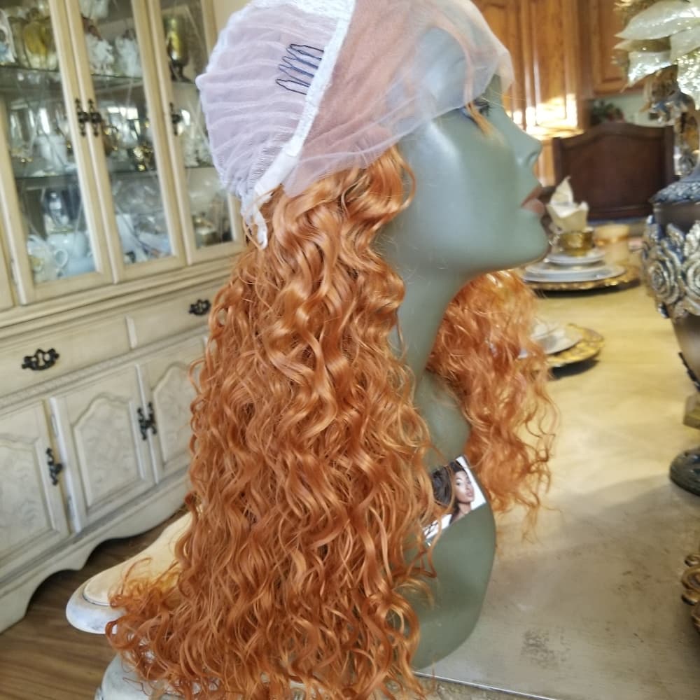Orange Copper Red Waterwave Lace Front - Thumbnail 8