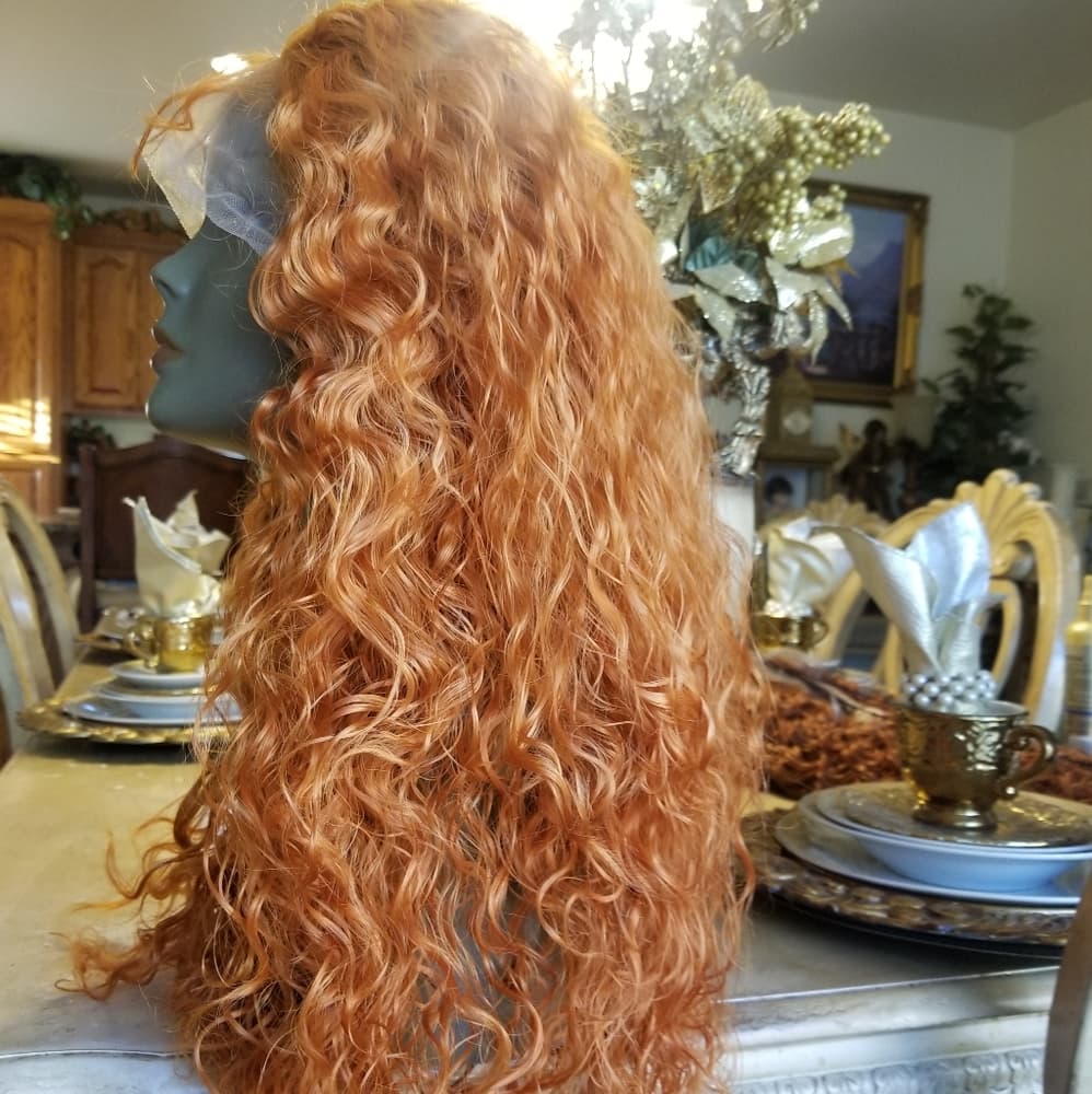 Orange Copper Red Waterwave Lace Front - Thumbnail 4