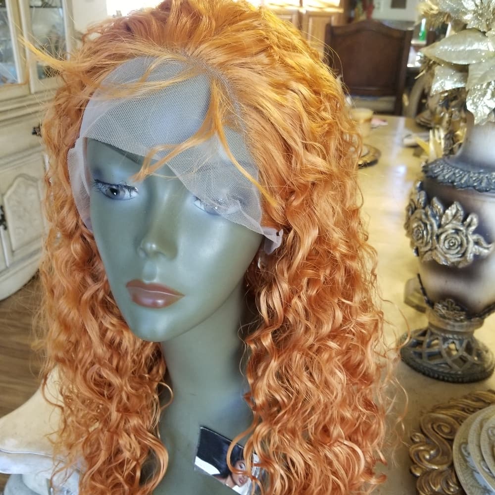 Orange Copper Red Waterwave Lace Front - Thumbnail 2