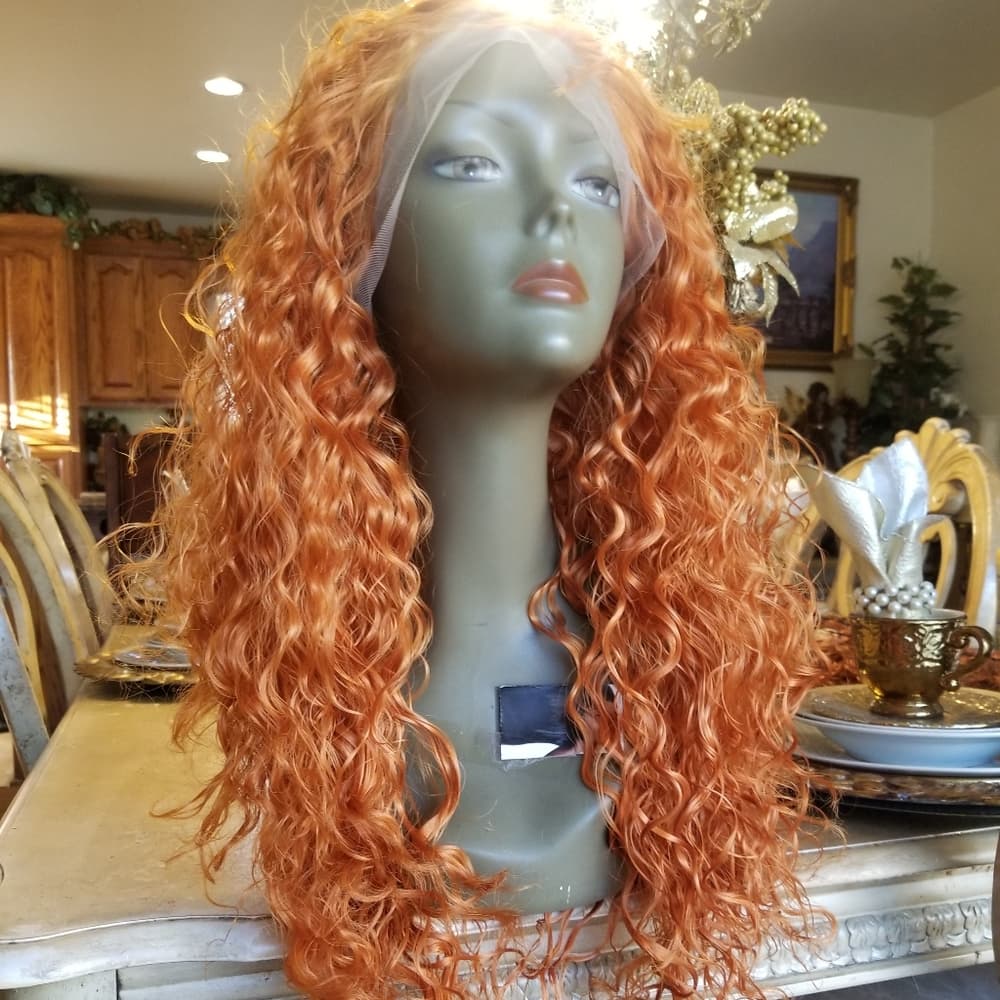 Orange Copper Red Waterwave Lace Front - Thumbnail 11