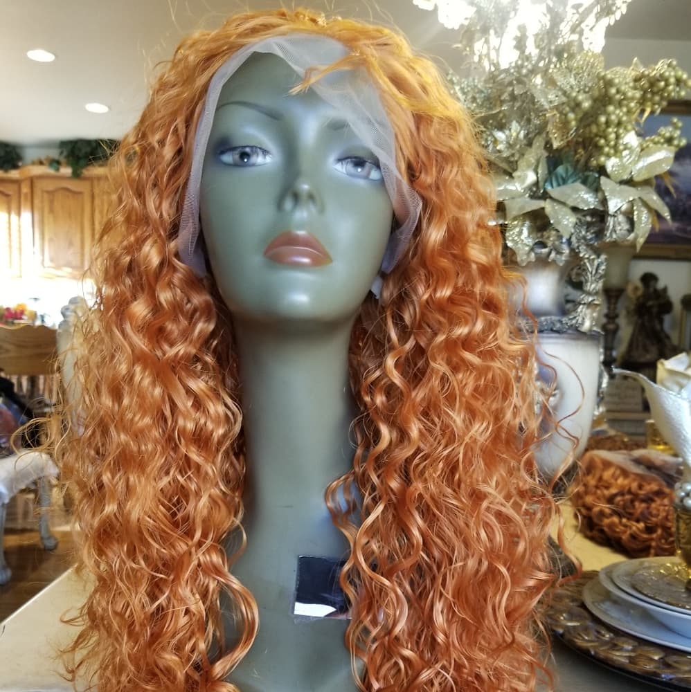 Orange Copper Red Waterwave Lace Front - Thumbnail 7