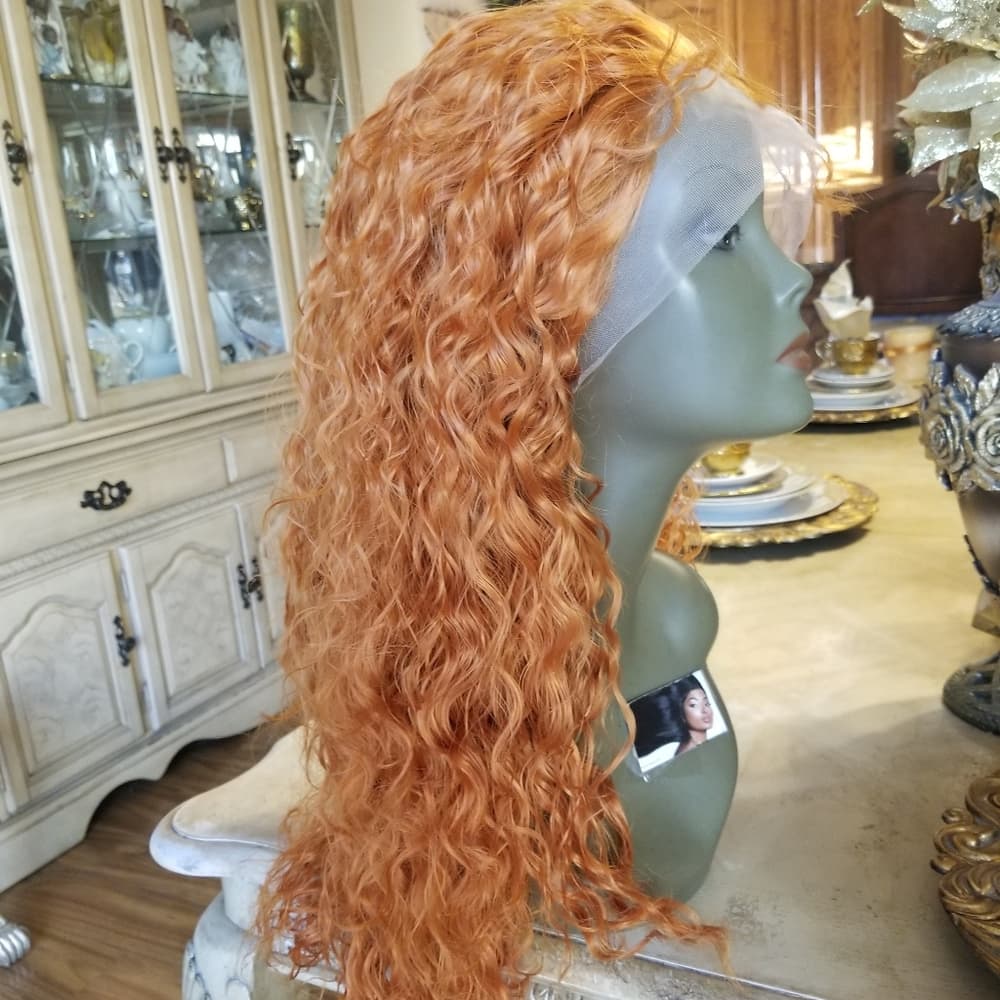 Orange Copper Red Waterwave Lace Front - Thumbnail 5